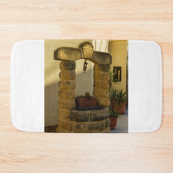 Item preview, Stone Well Arch with Pillars and Potted Cacti on Sunny Outdoor Patio Decor designed and sold by Nmallia.