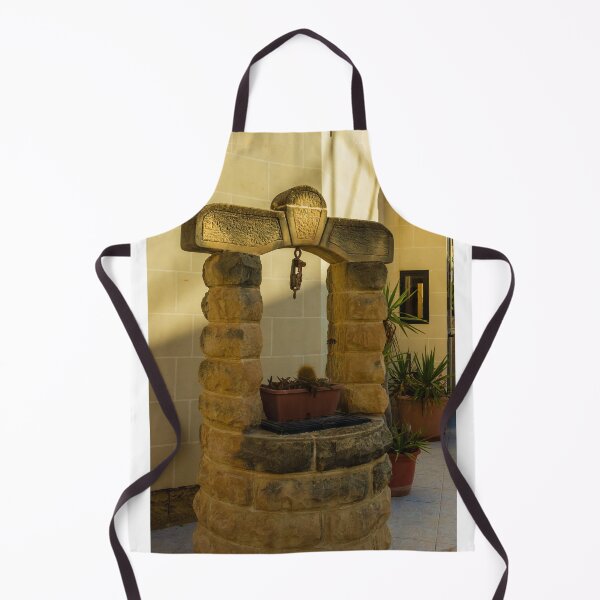 Item preview, Stone Well Arch with Pillars and Potted Cacti on Sunny Outdoor Patio Decor designed and sold by Nmallia.