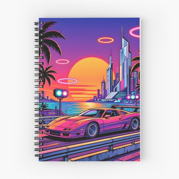 Item preview, Synthwave Sports Car Tropical Neon Sunset City designed and sold by Herodestroyer.