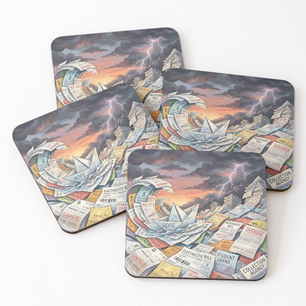 Item preview, Origami Boat Of Hope Stormy Debt Ocean designed and sold by Michaelragheb.