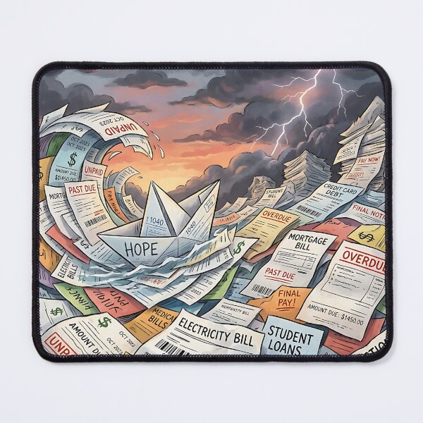 Item preview, Origami Boat Of Hope Stormy Debt Ocean designed and sold by Michaelragheb.