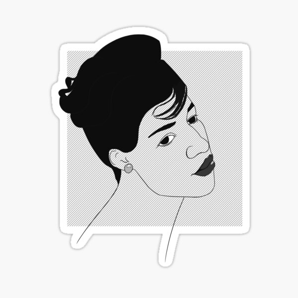 Aretha Franklin Minimal Portrait Sticker