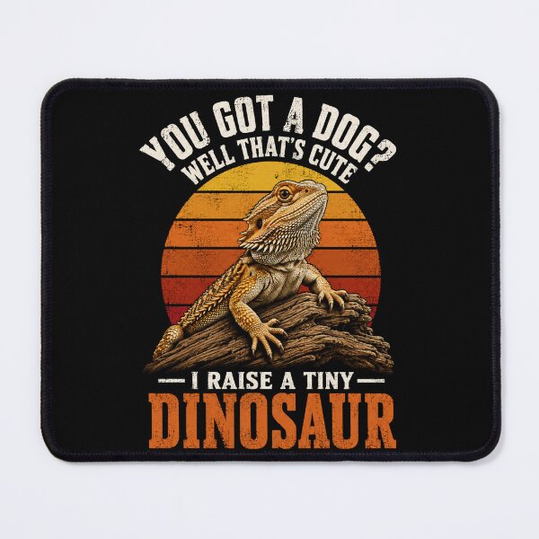 Item preview, Bearded Dragon Cute Reptile Sunset Retro Funny Nature Art designed and sold by ROUX-ART.