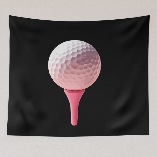 Item preview, Golf Ball With Pink Tee designed and sold by LivingInThinAir.