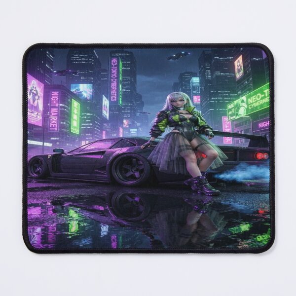 Item preview, Cyberpunk Midnight Tuning - Neo Tokyo Street Art designed and sold by JMAVILA ART.
