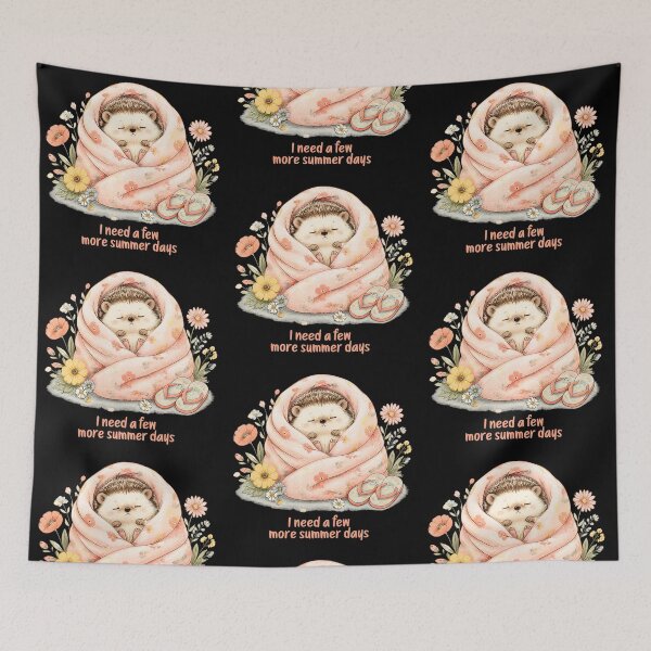 Item preview, I Need a Few More Summer Days Cute Autumn Hedgehog designed and sold by T-version.