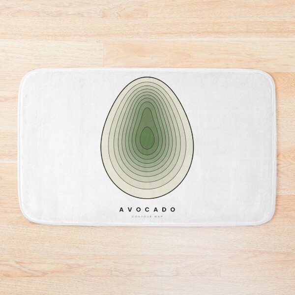 Item preview, Avocado Contour Map Minimalist Organic Shape Art designed and sold by Contourgoods.