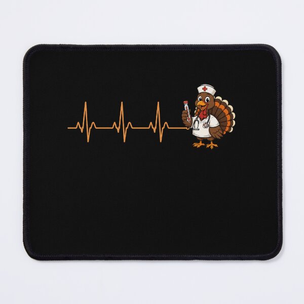 Item preview, nurse turkey heart rhythm thanksgiving healthcare art designed and sold by ROUX-ART.