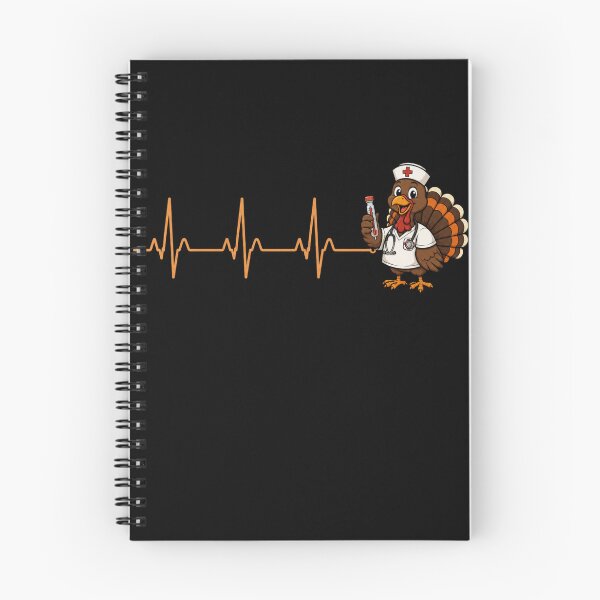 Item preview, nurse turkey heart rhythm thanksgiving healthcare art designed and sold by ROUX-ART.