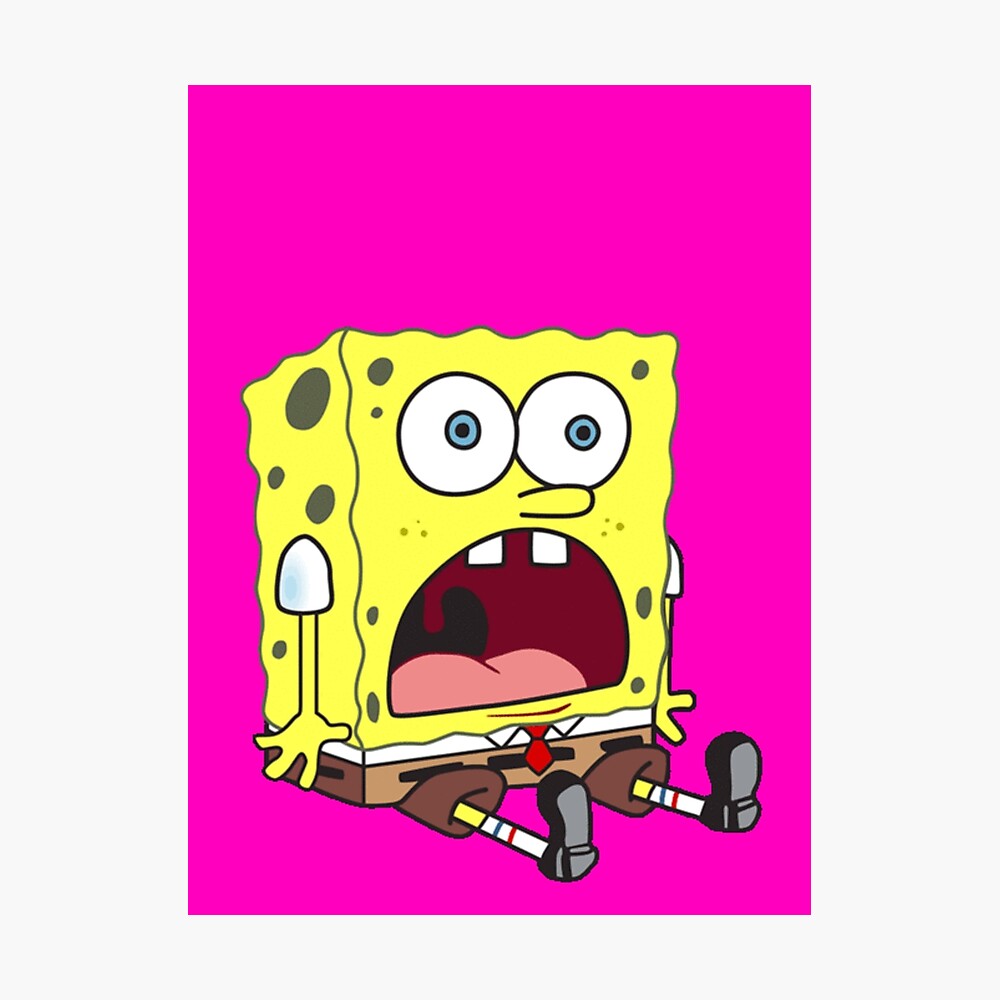Spongebob Squarepants Shocked Metal Print By Luna7 Redbubble
