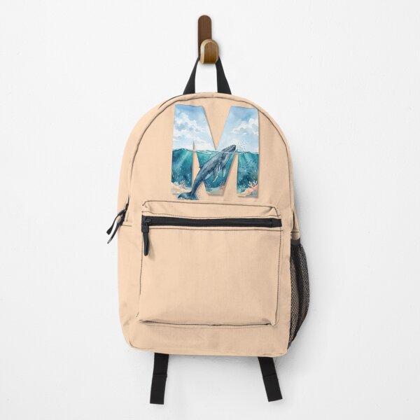 Item preview, Coastal Initial M Whale Ocean Monogram Beach Personalized Design designed and sold by Sea Gem.