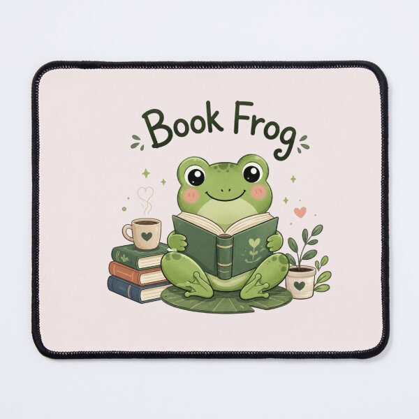 Item preview, Cute Book Frog Reading Book – Kawaii Frog Reader Book Lover Design designed and sold by Sanika arts .