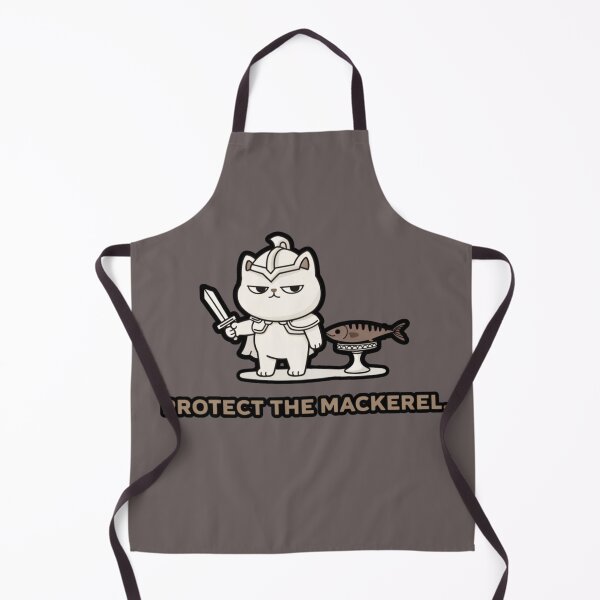 Item preview, Protect the Mackerel – Cute Cat Knight Funny Fish Defender designed and sold by Mousy17.