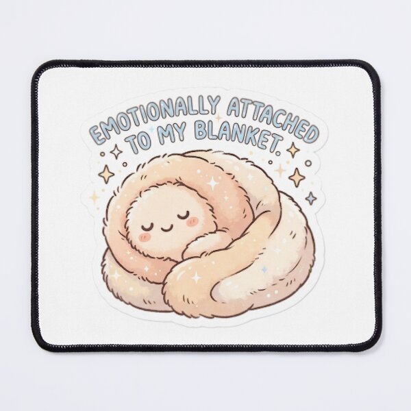 Item preview, Emotionally Attached to My Blanket Cozy Funny Cute Sticker designed and sold by BLOOMVELLE.