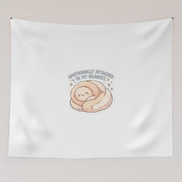 Item preview, Emotionally Attached to My Blanket Cozy Funny Cute Sticker designed and sold by BLOOMVELLE.