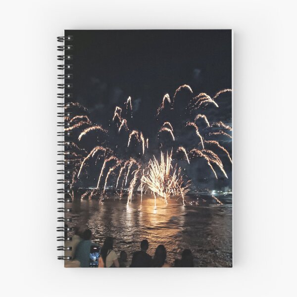 Item preview, Spectacular Orange Fireworks over Adriatic Sea: Rodi Garganico Night designed and sold by EpicVistas.