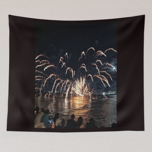 Item preview, Spectacular Orange Fireworks over Adriatic Sea: Rodi Garganico Night designed and sold by EpicVistas.