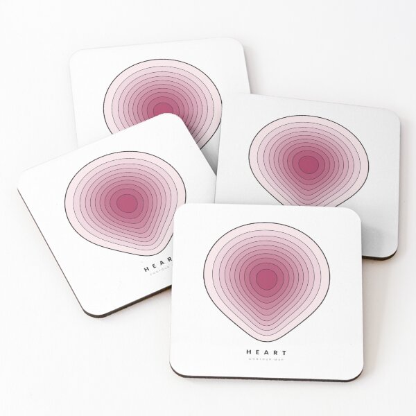 Item preview, Heart Contour Map Cute Romantic Topographic Pink Graphic designed and sold by Contourgoods.