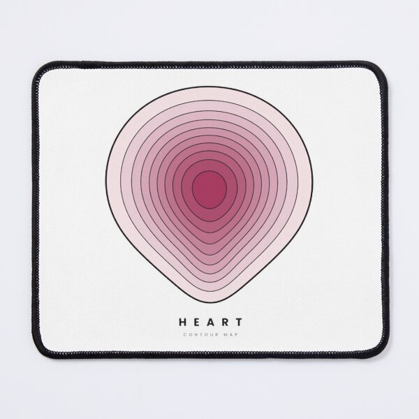 Item preview, Heart Contour Map Cute Romantic Topographic Pink Graphic designed and sold by Contourgoods.