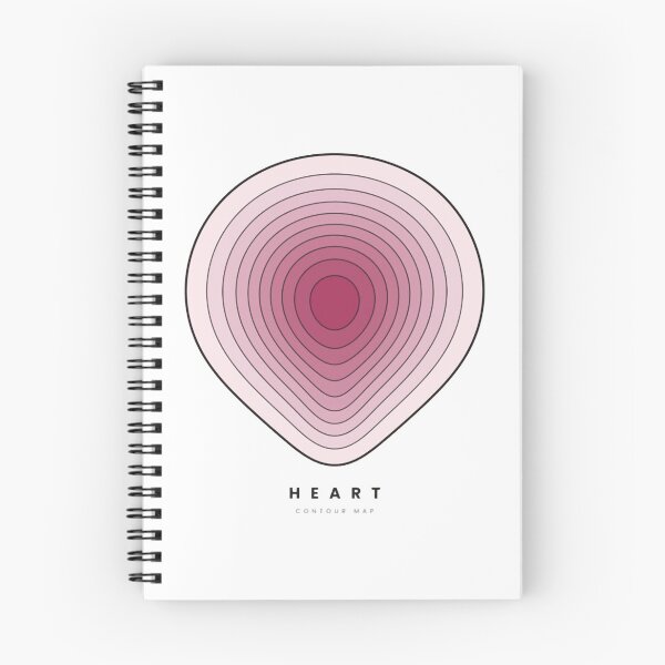 Item preview, Heart Contour Map Cute Romantic Topographic Pink Graphic designed and sold by Contourgoods.