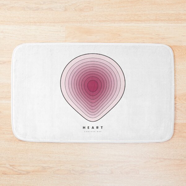 Item preview, Heart Contour Map Cute Romantic Topographic Pink Graphic designed and sold by Contourgoods.