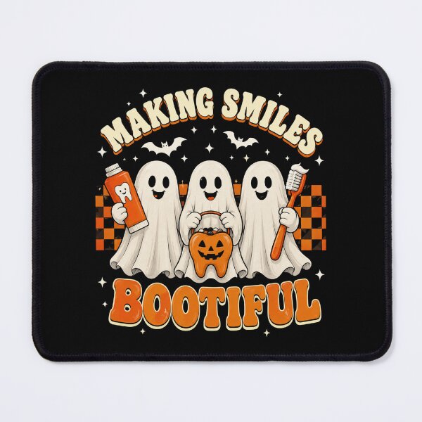 Item preview, Halloween Ghost Making Smiles Pumpkin Tooth Theme designed and sold by ROUX-ART.