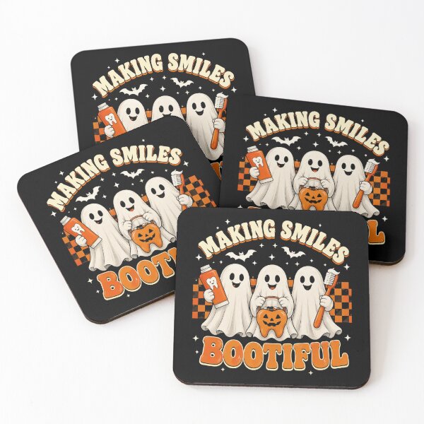 Item preview, Halloween Ghost Making Smiles Pumpkin Tooth Theme designed and sold by ROUX-ART.