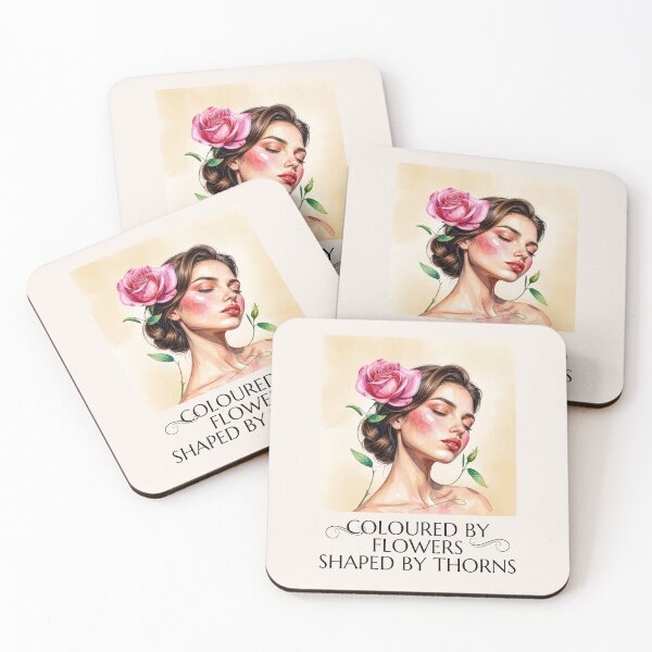 Item preview, Coloured By Flowers Shaped By Thorns Woman Portrait designed and sold by monika-arthing.
