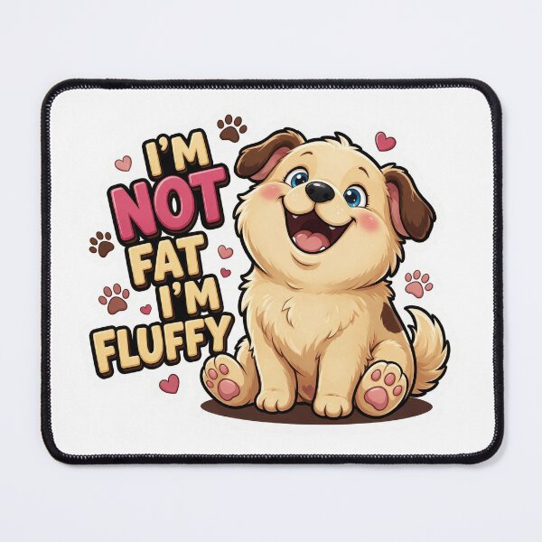 Item preview, I’m Not Fat, I’m Fluffy Puppy designed and sold by PrintBreeze.