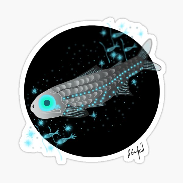 Item preview, Myctophid Lanternfish Print  designed and sold by jswinford.