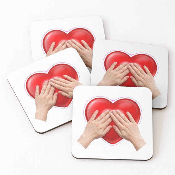 Item preview, Care Sign Language Hands Over Heart Red Heart designed and sold by Surviving Monday Club.
