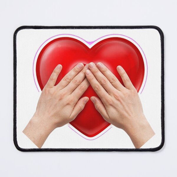 Item preview, Care Sign Language Hands Over Heart Red Heart designed and sold by Surviving Monday Club.