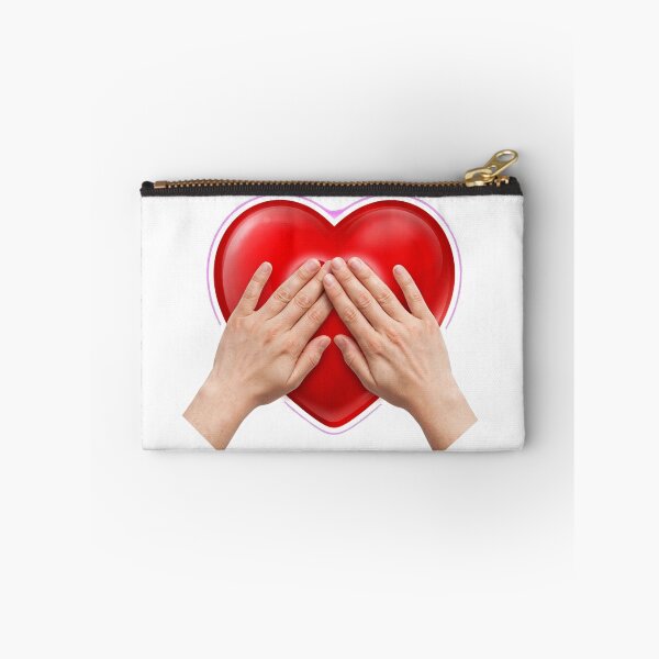 Item preview, Care Sign Language Hands Over Heart Red Heart designed and sold by Surviving Monday Club.