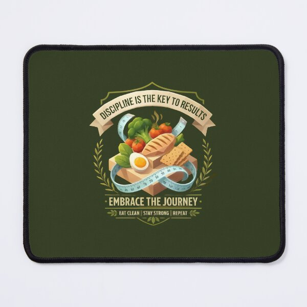 Item preview, Discipline Is The Key To Results Fitness Healthy Diet Emblem designed and sold by eihabo.