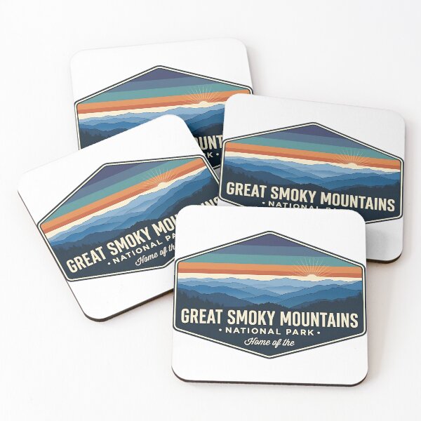 Item preview, Great Smoky Mountains Layered Ridgeline Retro Badge Sticker designed and sold by DetourDgn.