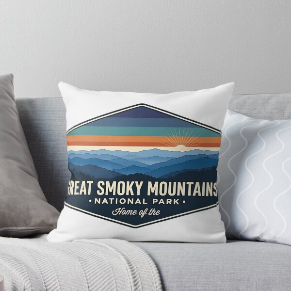 Item preview, Great Smoky Mountains Layered Ridgeline Retro Badge Sticker designed and sold by DetourDgn.