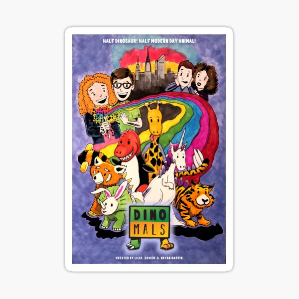 Dinomals Animated Series Poster Sticker