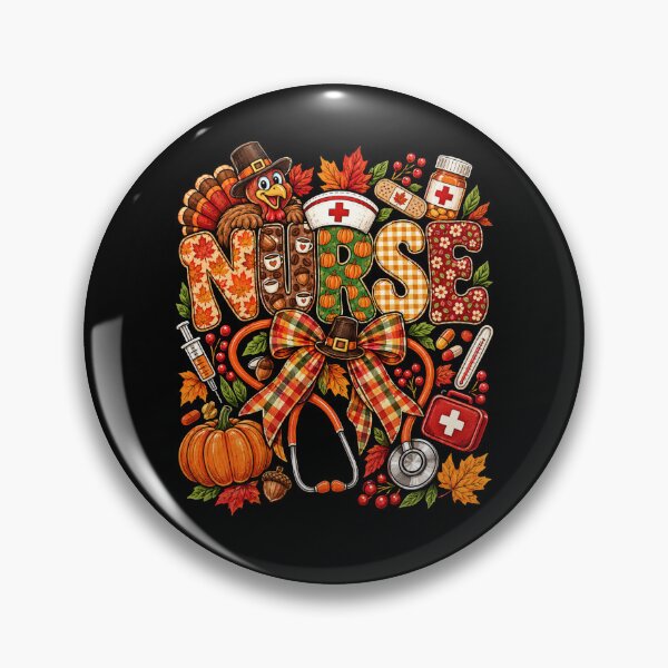 Item preview, Nurse Autumn Thanksgiving Pumpkin Turkey Medical Fall Art designed and sold by ROUX-ART.