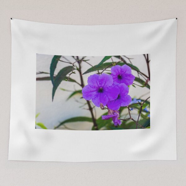 Item preview, Vibrant Purple Flowers in a Garden Setting with Green Leaves and Delicate Stems designed and sold by Nmallia.