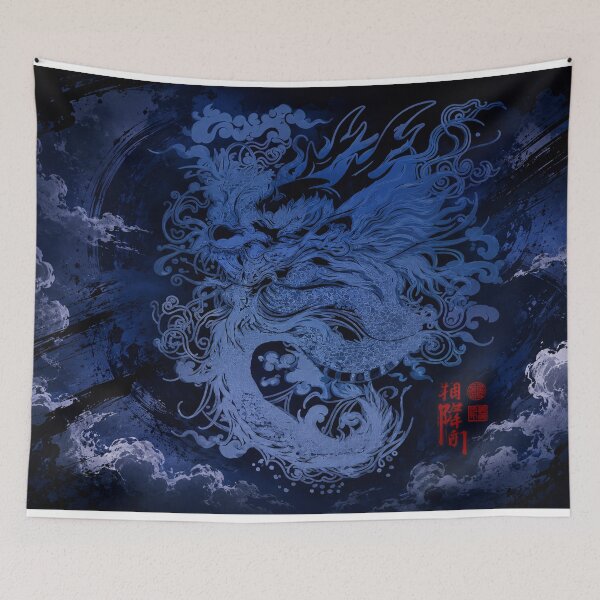 Item preview, Azure Dragon of the Storm designed and sold by Fei Long Design Hub.