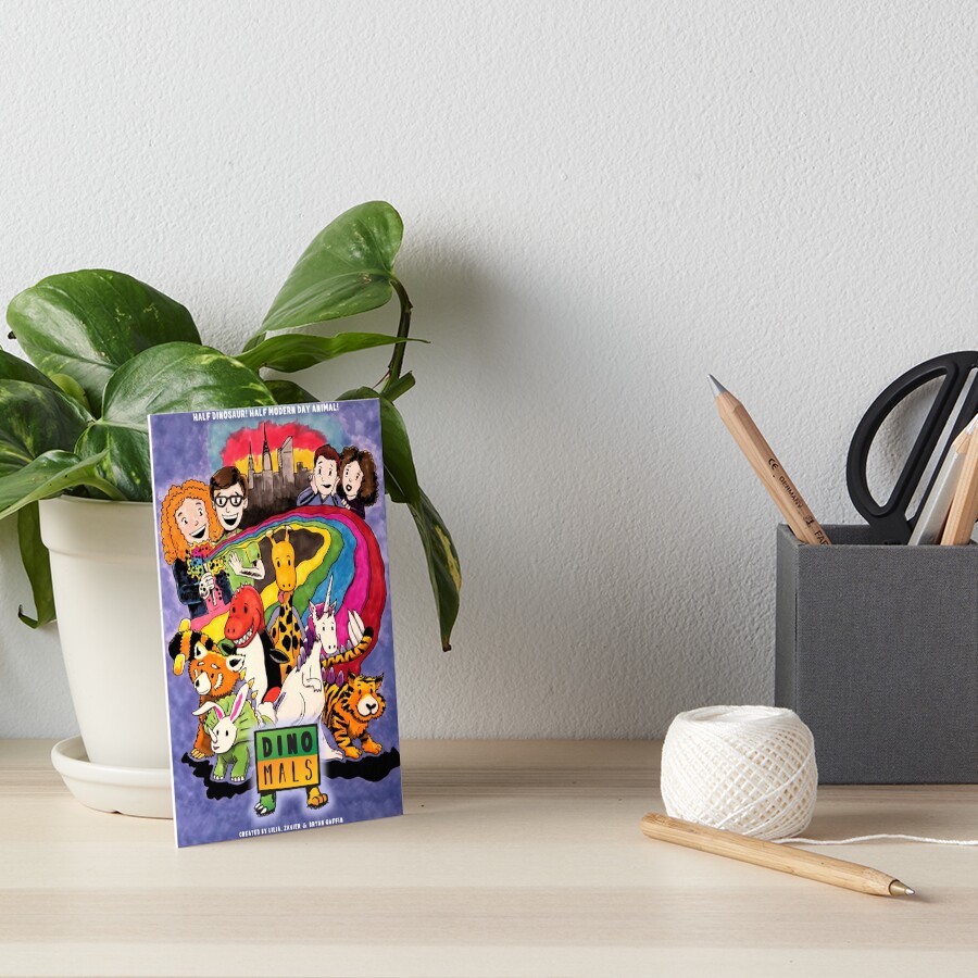 Dinomals Animated Series Poster Art Board Print
