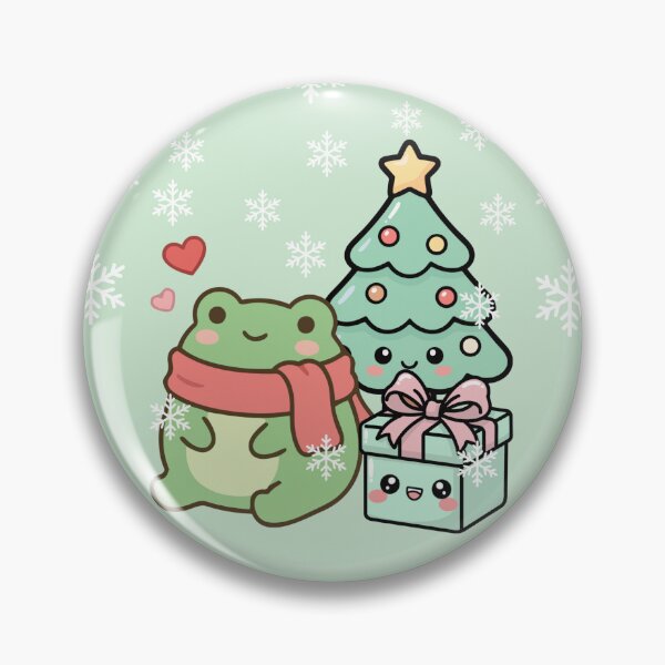 Item preview, Christmas frog sat by Christmas tree designed and sold by BigfeetLittlepaws.