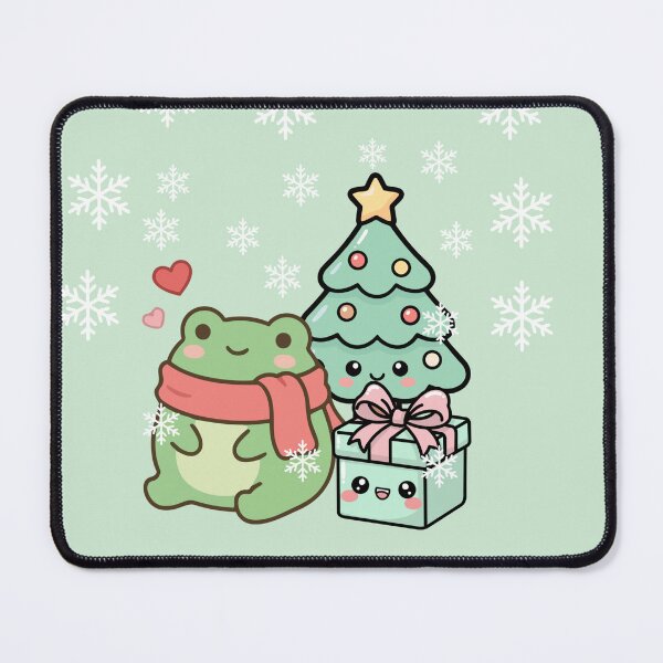 Item preview, Christmas frog sat by Christmas tree designed and sold by BigfeetLittlepaws.