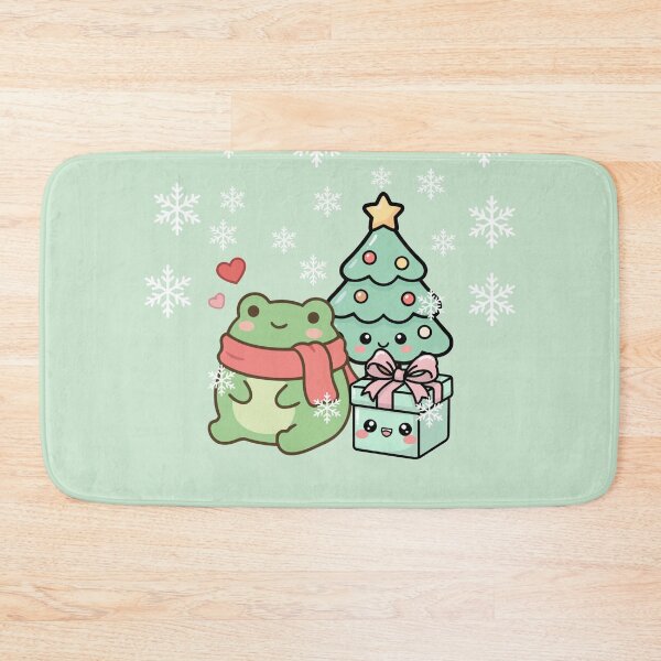 Item preview, Christmas frog sat by Christmas tree designed and sold by BigfeetLittlepaws.