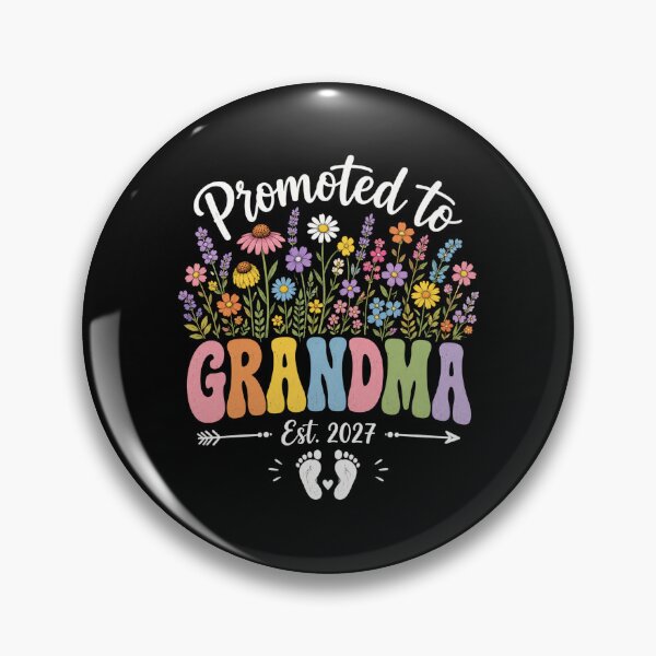 Item preview, grandma Promoted to Grandma Floral New Baby Gift designed and sold by ROUX-ART.