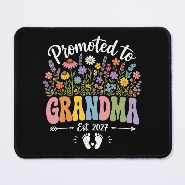 Item preview, grandma Promoted to Grandma Floral New Baby Gift designed and sold by ROUX-ART.