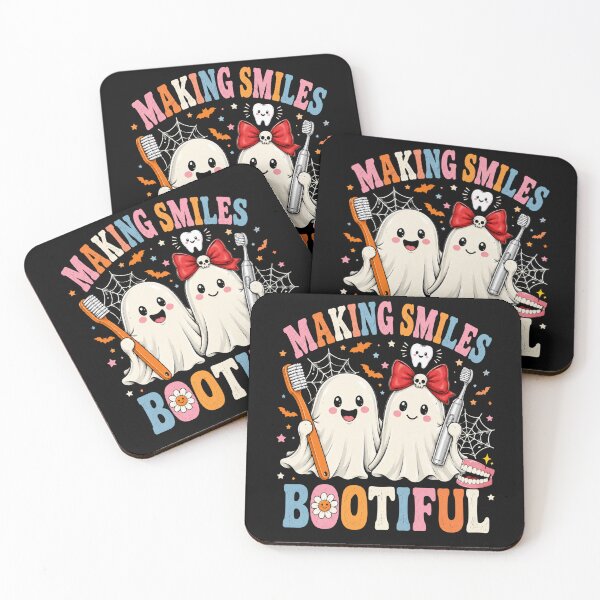 Item preview, Halloween Cute Ghosts Making Smiles Spooky Dental Art designed and sold by ROUX-ART.