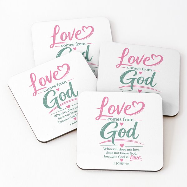 Item preview, Love Comes From God – 1 John 4:8 Christian Bible Verse Design designed and sold by SoulThread Studio.