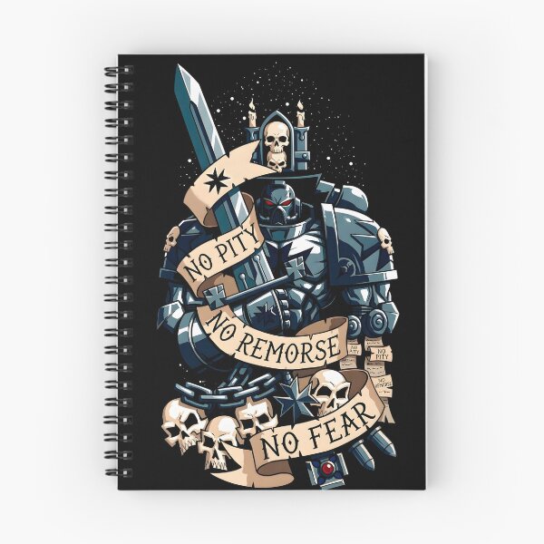 Item preview, No Pity No Remorse No Fear – Black Templars Traditional Tattoo Crest designed and sold by BravenBold.
