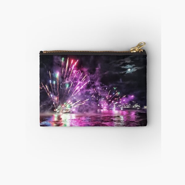 Item preview, Vivid Fireworks Display and Crowd Silhouettes - Gargano Coast Italy designed and sold by EpicVistas.